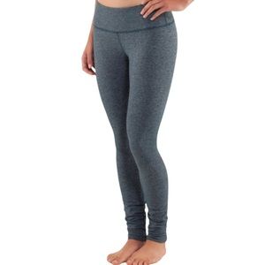 Lululemon Wunder Under Teal Blue Herringbone Leggings 4